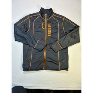 Ragnar Relay Jacket Mens XL Black Orange Full Zip Thumbholes Athletic Running‎